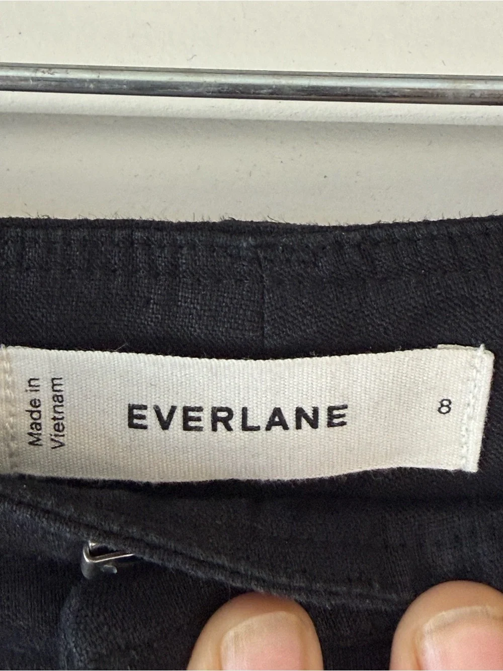 Everlane The Linen Way High Drape Pant Black Size 8 - Picture 3 of 5